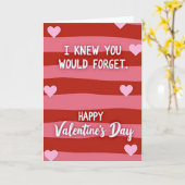 Grappige Vergeten Valentijnkaart Kaart (Gele Bloem)
