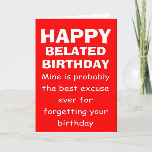 grappige vergeten verjaardag kaart (Voorkant)