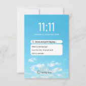 Grappige vergrendelscherm van de telefoon, save th save the date (Voorkant)