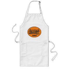 Grappige Vergunning om te Grill BBQ Citaat Persona Lang Schort