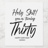 Grappige verjaardag 30e Gelukkige Verjaardag die D Wijn Etiket (Enkel label)