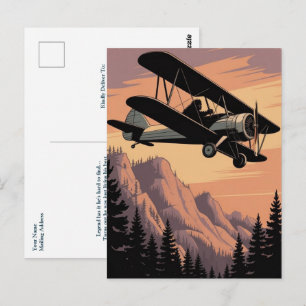 Grappige Verjaardag Bigfoot Vintage Vliegtuig Op M Briefkaart