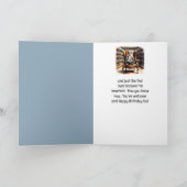 Grappige Verjaardag Bookworm Wise Uil Humor Feestdagen Kaart (Binnen)