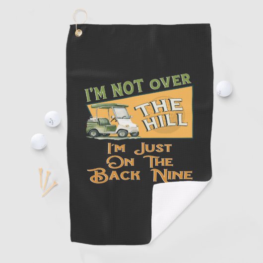 Grappige verjaardag boven de golfbaan golfhanddoek (Insitu)