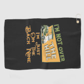 Grappige verjaardag boven de golfbaan golfhanddoek (Horizontaal)