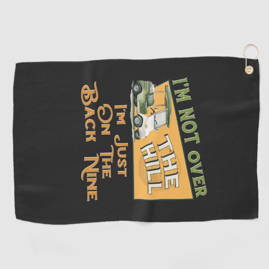 Grappige verjaardag boven de golfbaan golfhanddoek (Horizontaal)