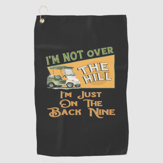 Grappige verjaardag boven de golfbaan golfhanddoek (Voorkant)