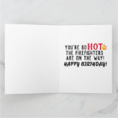 GRAPPIGE VERJAARDAG BRANDWEER WENSKAART VOOR HAAR KAART (Binnen)