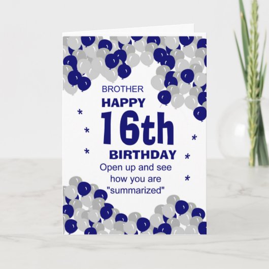 Grappige verjaardag broer kaart (Voorkant)