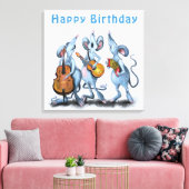 Grappige Verjaardag Canvas Muis Muziek Band Afdruk (Insitu (Woonkamer))