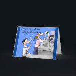 Grappige Verjaardag Cartoon Koffieliefhebber Echtg Kaart<br><div class="desc">"Ik heb een grande soja latte voor Herbert!" Grappige Verjaardag Kaart om te personaliseren voor de koffieliefhebber in je leven! Laat je man met humor en liefde weten hoe je altijd zijn rug hebt gekregen!</div>