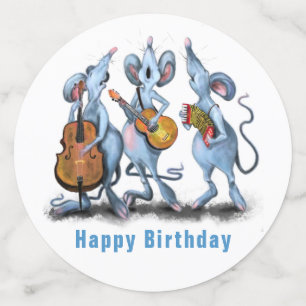 Grappige verjaardag Confetti met Musical Mouse Ban