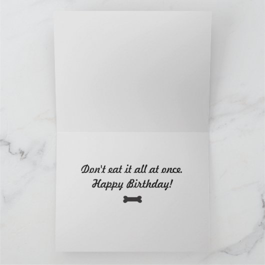 Grappige Verjaardag Corgi met Bone Kaart (Binnen)