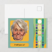Grappige Verjaardag Dame Retro Briefkaart (Voorkant / Achterkant)