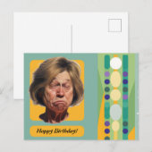 Grappige Verjaardag Dame Retro Briefkaart (Voorkant / Achterkant)