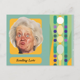 Grappige Verjaardag Dame Retro Liefde Sturen Briefkaart
