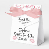 Grappige verjaardag dank je kuste haar decennium a bedankdoosjes (Voorkant Zijde)