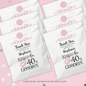 Grappige verjaardag dank je kuste haar decennium a bedankzakje