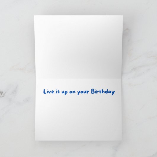 Grappige verjaardag dikke kat zegt dat diëten zijn kaart (Binnen)