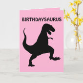 GRAPPIGE VERJAARDAG DINOSAURUS KAARTEN (Gele Bloem)