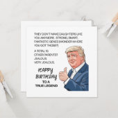 Grappige verjaardag dochter kaart (Voorkant / Achterkant in situ)