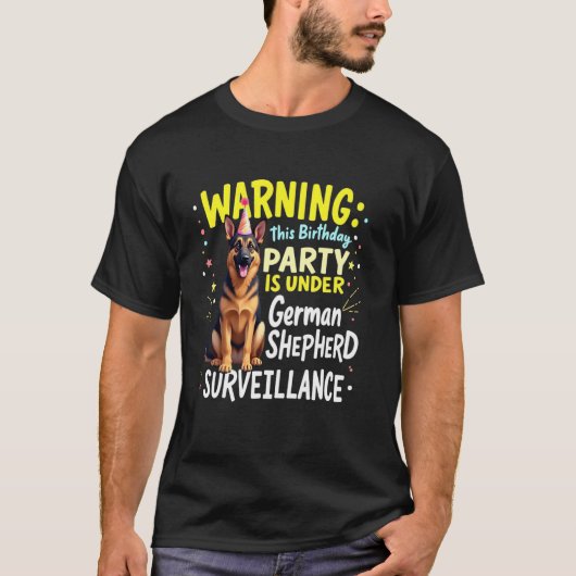 Grappige verjaardag Duitse herdershond T-shirt (Voorkant)