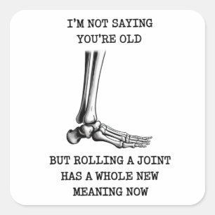 Grappige verjaardag echtgenoot gezamenlijk oud wor vierkante sticker