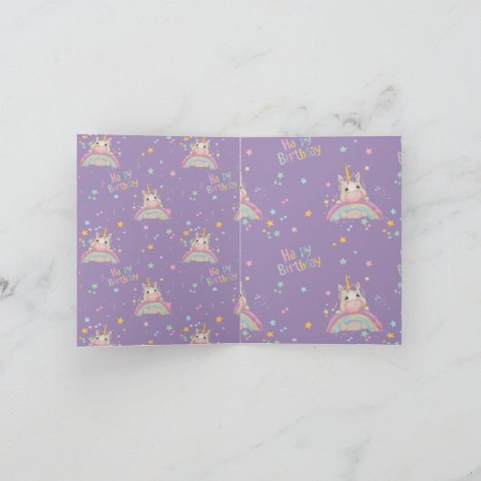 Grappige Verjaardag Eenhoorn (Binnen)