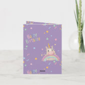 Grappige Verjaardag Eenhoorn (Achterkant)