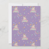 Grappige Verjaardag Eenhoorn Kaart (Achterkant)