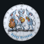 Grappige Verjaardag Gift Dart Board Muis Muziekban Dartbord<br><div class="desc">Funny Birthday Gift Dartboards met Musical Mouse Band - Cartoon Animal Drawing Mouses Love Music - of Kies / Voeg je unieke tekst / kleur - Maak je speciale cadeau - Formaat wijzigen en verplaatsen of verwijderen en voeg elementen / tekst toe met aanpassingstool! - Tekenen en ontwerpen door MIGNED....</div>