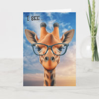 Grappige verjaardag Giraffe dragen bril