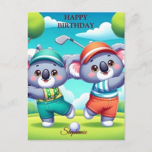 Grappige Verjaardag Golfbal Liefhebbers Briefkaart (Voorkant)
