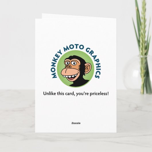 Grappige verjaardag groet kaart (Achterkant)