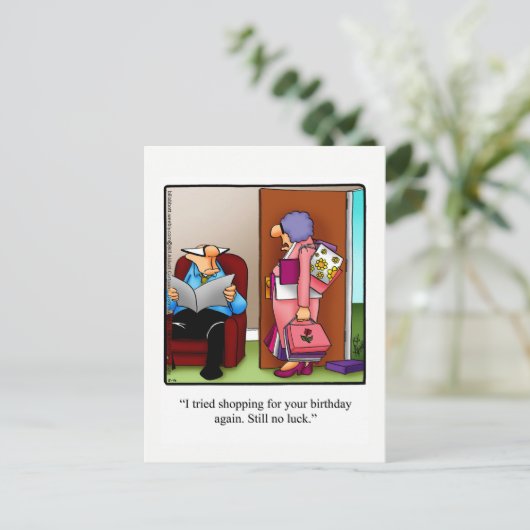 Grappige verjaardag humor ansichtkaart briefkaart (Staand voorkant)