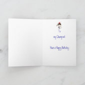 Grappige verjaardag IJshockey Winter Sport Vogel Kaart (Binnen)