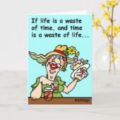 GRAPPIGE VERJAARDAG KAART (Gele Bloem)