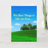 Grappige Verjaardag Kaart als het geven van contan (Voorkant)