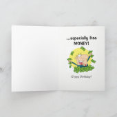 Grappige Verjaardag Kaart als het geven van contan (Binnen)