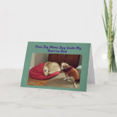 Grappige Verjaardag Kaart Big Dog in Little Dog Be (Voorkant)