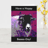 Grappige Verjaardag Kaart Heb een Happy Baa Day Sc (Gele Bloem)
