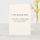 Grappige Verjaardag Kaart Ik hou van ouder worden (Gele Bloem)