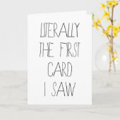 Grappige verjaardag Kaart letterlijk de eerste Kaa (Gele Bloem)