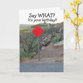 Grappige Verjaardag Kaart-Mannen verjaardag Kaart (Gele Bloem)