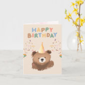 Grappige verjaardag Kaart met mooie kleuren (Gele Bloem)