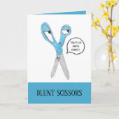 Grappige Verjaardag Kaart Schaar (Gele Bloem)