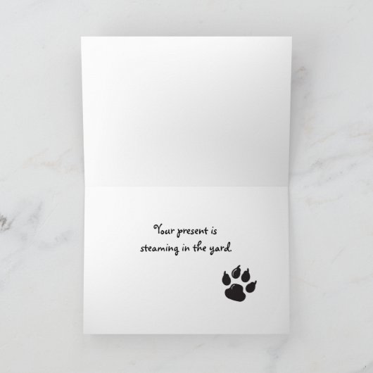 Grappige verjaardag Kaart van de hond (Binnen)