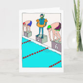 Grappige verjaardag Kaart voor beginnende zwemmer (Voorkant)