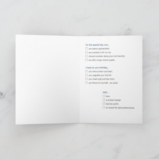 Grappige verjaardag Kaart voor broeder (Binnen)