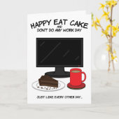 Grappige verjaardag Kaart voor collega (Gele Bloem)